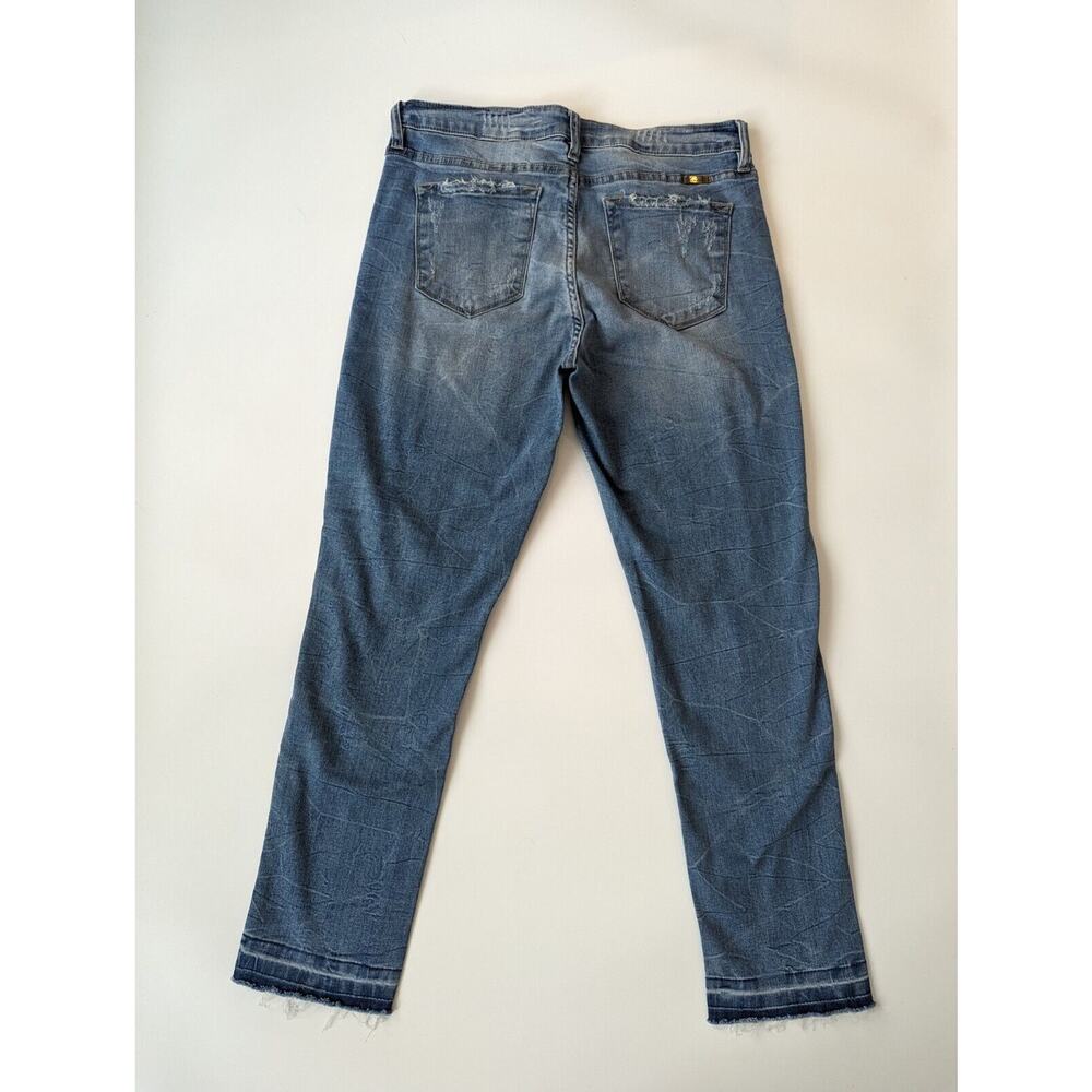 Kancan Jeans Size 30 Raw Hem Bottom Ripped Distressed High Rise - Picture 7 of 10